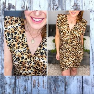 NWOT leopard dress small